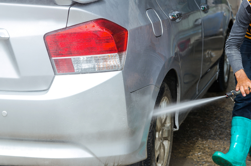 Give extra attention to areas around tires and wheels, where road salt and chemicals collect