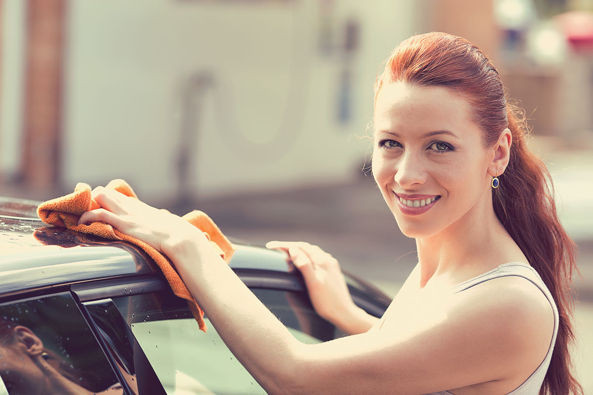 Microfiber cloth to clean tinted windows